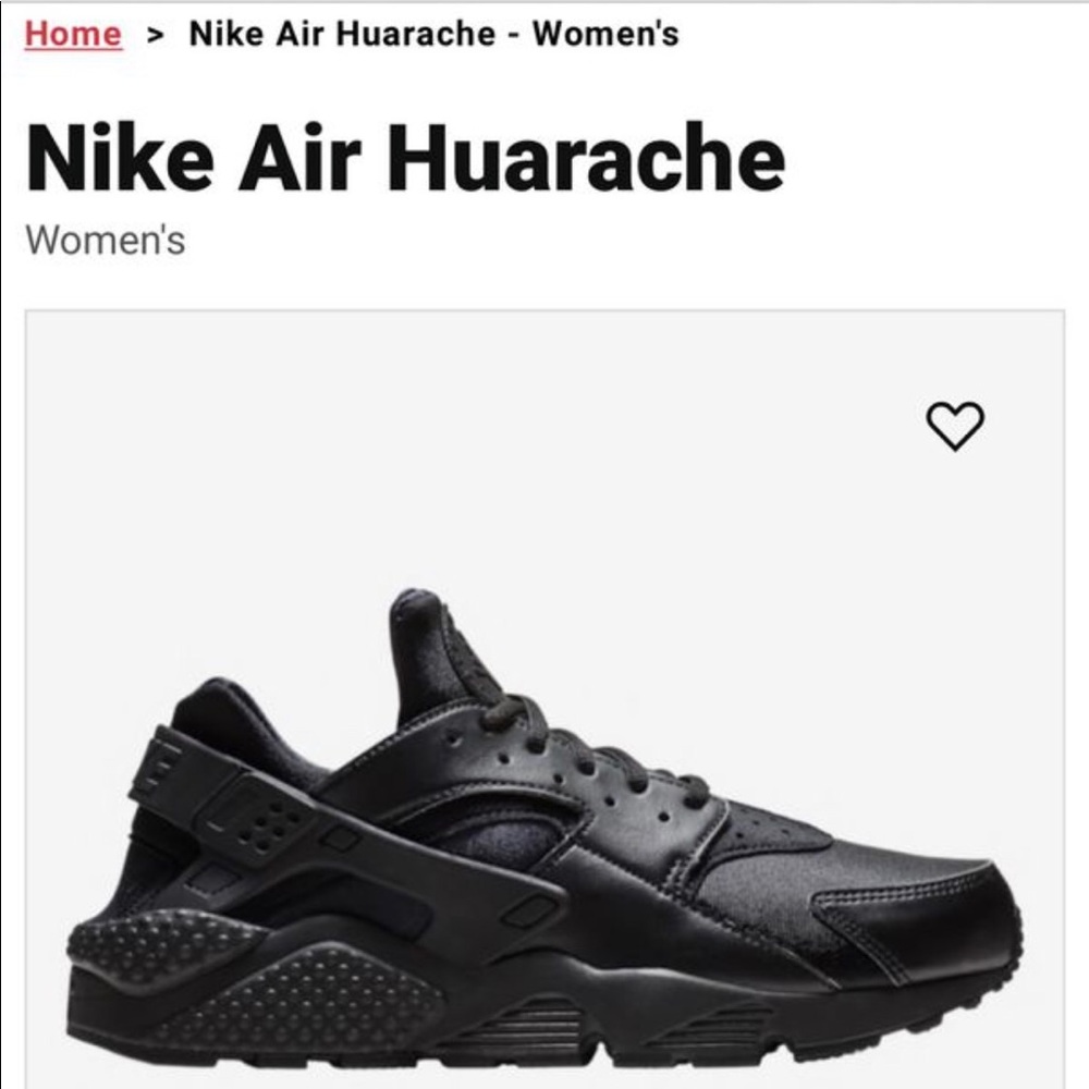 Nike Air Huarache Black/Black Women’s 8
